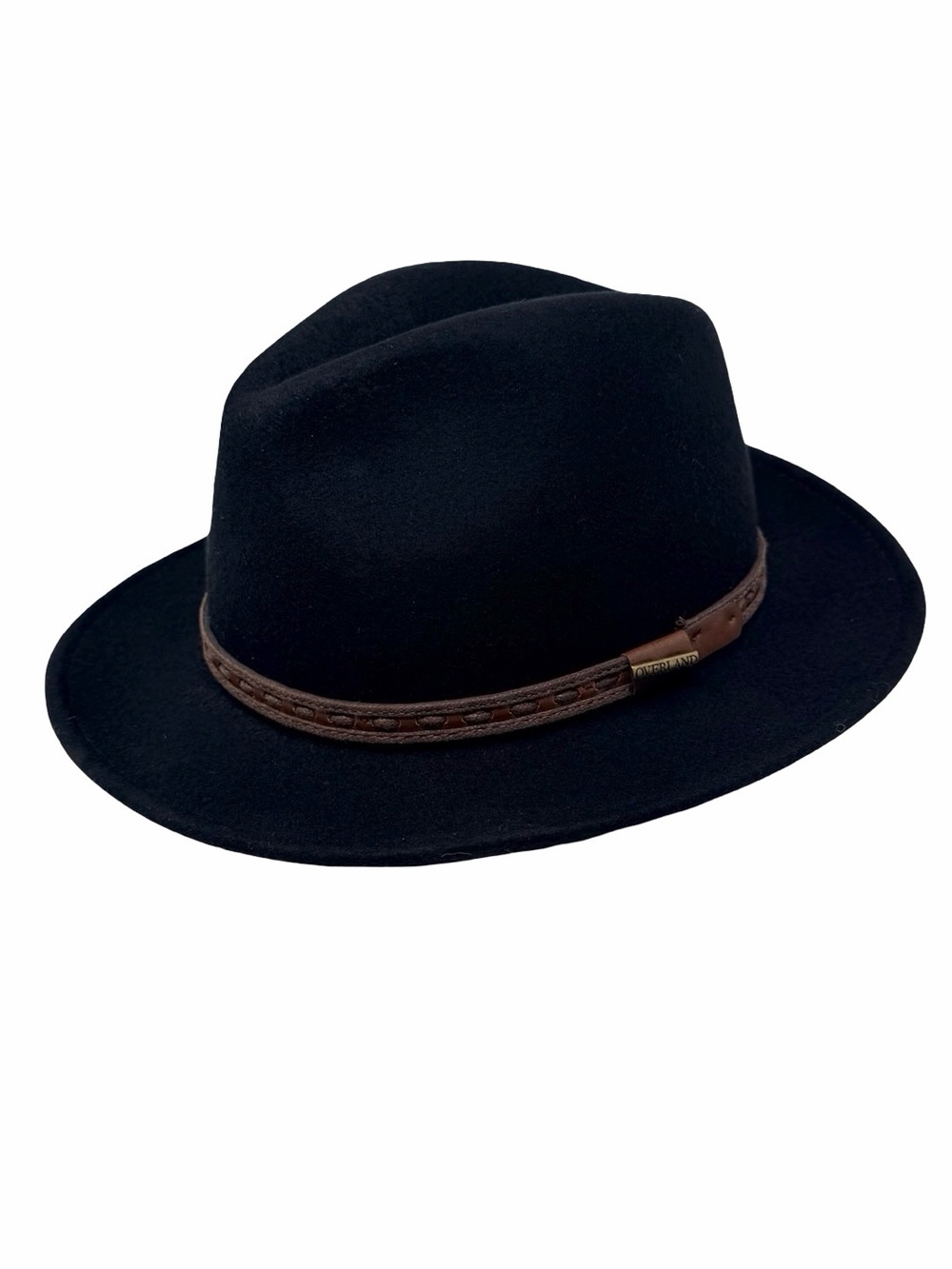Overland Sierra Wool Safari Hat Size XL Black Rugged Western Packable Unisex